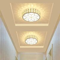 Plafonnier LED d'intérieur de luxe moderne en cristal, design simple pour salle à manger chambre à coucher, éclairage de maison en fer 220V pour allée