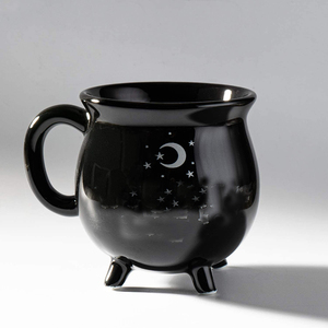 Mug à 12 cases en céramique noire, gobelet avec motif de lune, tasse pour café, eau, bière, nouveauté - Product Image 2
