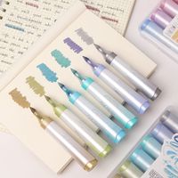 Marqueur à pointe pinceau métallique de haute qualité, marqueur acrylique métallique pour la peinture et le dessin DIY