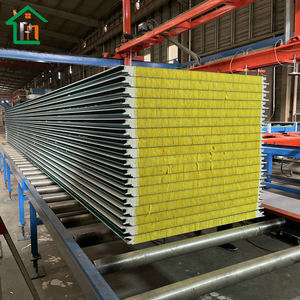 <span class=keywords><strong>Plaque</strong></span> <span class=keywords><strong>de</strong></span> panneau sandwich en <span class=keywords><strong>laine</strong></span> <span class=keywords><strong>de</strong></span> <span class=keywords><strong>verre</strong></span> pour usage en entrepôt Panneaux muraux en acier galvanisé avec isolation - Product Image 4