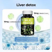 Milk Thistle Silymarin Marianum 16 Kapsul Detoksifikasi Hati & Dukungan Antioksidan Menutrisi Perut untuk Dewasa