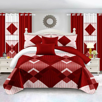 Ensemble de literie de luxe DL, 12 pièces, ensemble de couette taille Queen avec taies d'oreiller et rideaux pour la maison, OEM personnalisé en gros