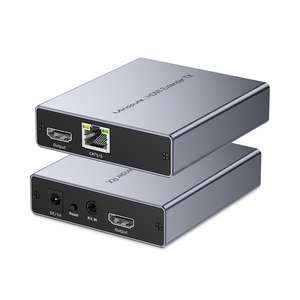 Extensor KVM IP Mindpure sobre un solo cable CAT5e/6 LAN RJ45 <span class=keywords><strong>HDMI</strong></span> USB, extensor Ethernet de 150 m, transmisor y receptor, ratón y teclado USB - Product Image 1