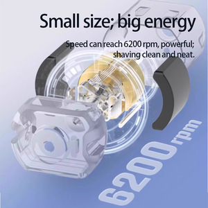 Mini Recortadora Eléctrica 6 en 1, 6200 RPM, Tipo-C, Kit <span class=keywords><strong>de</strong></span> Aseo Impermeable, Afeitadora Corporal, <span class=keywords><strong>de</strong></span> Barba y Nariz <span class=keywords><strong>para</strong></span> <span class=keywords><strong>Hombres</strong></span> - Product Image 3