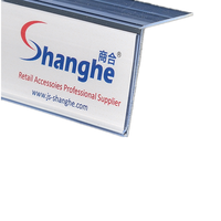 Porte-étiquette de prix en plastique pour supermarché Bande de données en PVC transparent Adhésif durable pour affichage des prix en magasin de détail