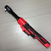 Llave de Carraca Eléctrica Inalámbrica Portátil de 1/2", Llave de Engranajes a Batería de Ángulo Recto sin Escobillas de 3/8", Mango de Carraca de Alto Torque