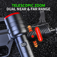 Lampe torche tactique haute puissance en alliage d'aluminium 1100LM, lumière laser blanche, lampe tactique IP44 étanche, lampe de camping