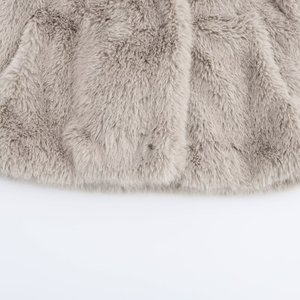 <span class=keywords><strong>Manteau</strong></span> Femme Chic et Décontracté, Nouvel Effet <span class=keywords><strong>Fourrure</strong></span> Synthétique, Coupe Ample Rétro à Manches Longues avec Poches - Product Image 6