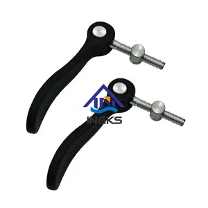 Black Adjustable Locking Handle Eccentric Cam Clamping Lever With External Thread Stainless Steel Rod