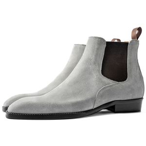 New Fashion Cow Genuine <b>Leather</b> Shoes <b>Work</b> <b>Boots</b> Classic Casual <b>Boots</b> Men's Ankle <b>Boots</b> Wholesale Luxury Hommes Hombre - Product Image 4