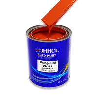 Peinture de retouche automobile liquide en polyuréthane 2K acrylique rouge orangé de haute qualité pour plastique et bateaux, finition brillante