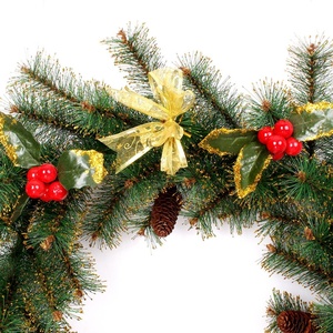 Least wholesale top-wreath Christmas Red berries decoration wreath Christmas - Product Image 3