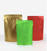 Wiederverwendbare, mehrfarbige, lebensmittelechte, feuchtigkeitsbeständige, matte Kunststoff-Standbeutel mit Reißverschluss, metallisierte Snack-Verpackungstüten für Tierfutter