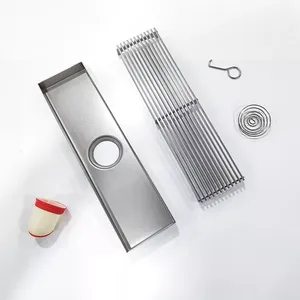Rejilla de ducha lineal larga, desagüe de suelo rectangular de acero inoxidable, inodoro, cocina, baño, Venta caliente - Product Image 6