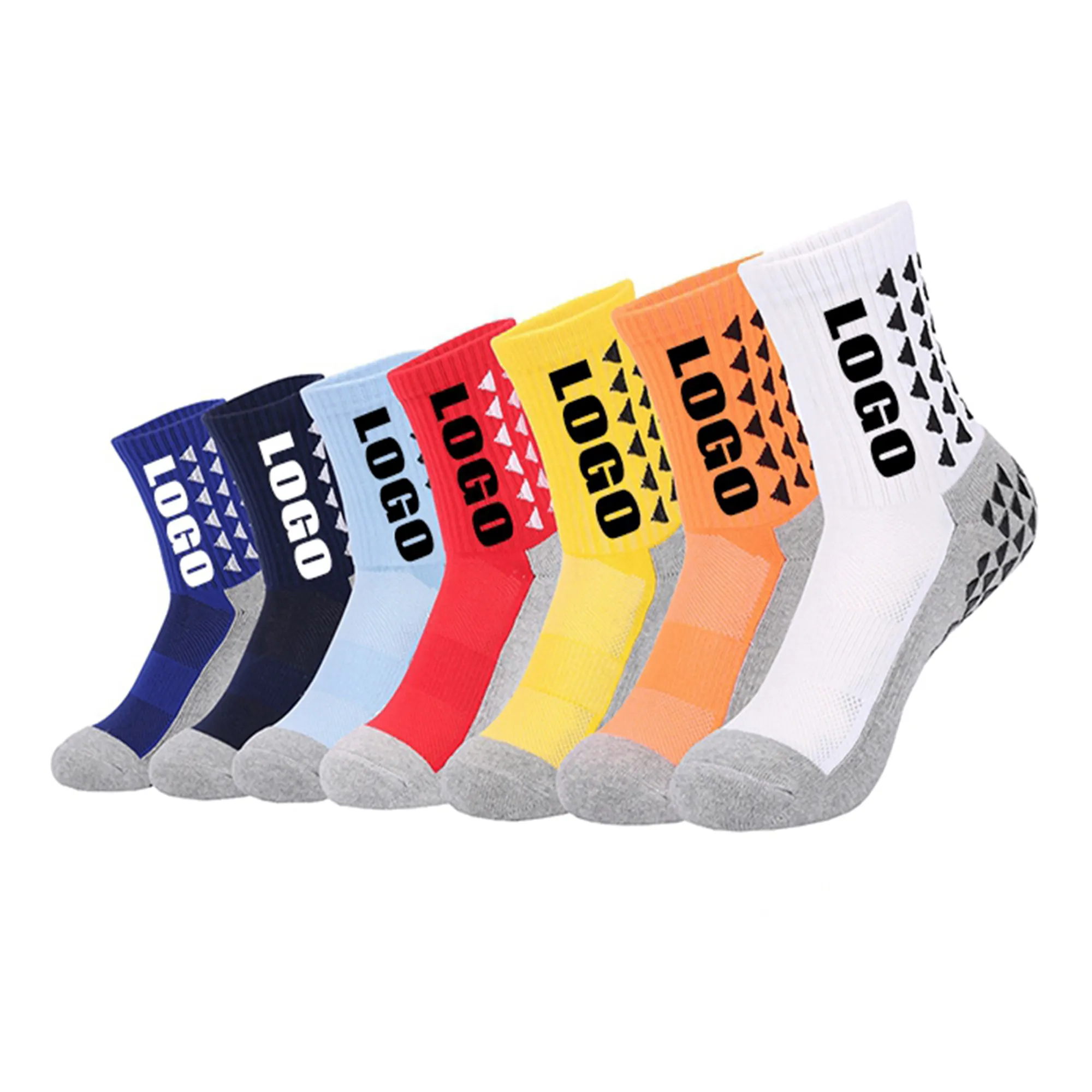 Wholesale Multi-Style Anti-Slip Sports Breathable Crew Athletic Gripper Football Soccer Socks