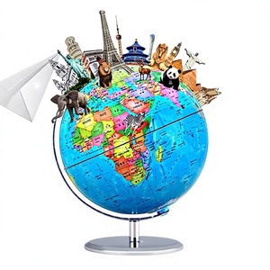 Globe interactif intelligent 3D Shijieda édition enseignement, carte politique effaçable <span class=keywords><strong>HD</strong></span>, base métallique, impression haute définition - Product Image 1