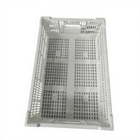 Caisse pliable en plastique empilable et peu encombrante, ventilée, pour fruits et légumes