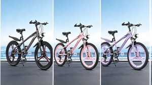 Vélo de montagne pour enfants, garçons et filles, cadre en acier au carbone, fourche à ressort, suspension, <span class=keywords><strong>double</strong></span> frein V, vitesse unique, 18 pouces, 20 pouces - Product Image 6