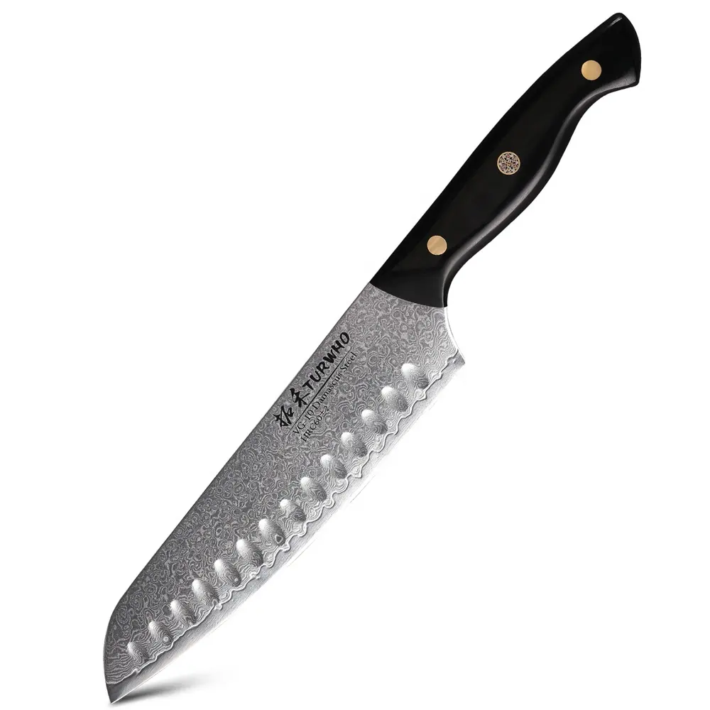 New Arrivals Luxury Japanese Kitchen Knife Damascus Steel Chef Santoku Knife