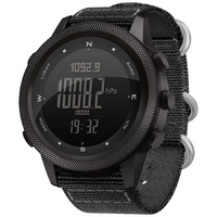 NORTH EDGE Apache46 Montre pour Hommes ALPES 45MM Sports de Plein Air Natation Métronome Boussole Étanche Boîtier en Fiber de Carbone Bracelet en Nylon