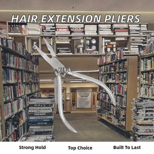 Pinzas Clásicas Coda NUEVAS para Extensiones de Cabello, Fuerte Agarre para Micro Anillos, Tubos y Cuentas, Herramientas de Acero Inoxidable Plateado para Extensiones de Cabello - Product Image 2
