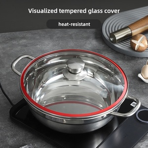 Ensemble de batterie de cuisine en acier inoxydable de haute qualité pour la restauration industrielle, marmites épaissies pour soupes et bouillons, pour la cuisine - Product Image 2