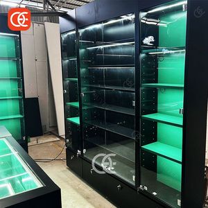 Smoke Shop Design Dispensario Estantería Estantes <span class=keywords><strong>de</strong></span> <span class=keywords><strong>vidrio</strong></span> Vitrina <span class=keywords><strong>de</strong></span> exhibición <span class=keywords><strong>para</strong></span> tienda <span class=keywords><strong>Para</strong></span> el diseño general <span class=keywords><strong>de</strong></span> Hookah Shop - Product Image 2
