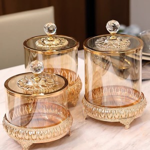 Recipiente de Vidrio de Lujo BEEMAN con Tapa de Cristal, Contenedor Decorativo para Alimentos, Dulces, Galletas, Nueces, Organizador para Encimera de Cocina, OEM, ODM - Product Image 2