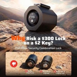 Cerradura Antirrobo para <span class=keywords><strong>Remolque</strong></span> AMBITION de 2-5/16 Pulgadas, Cerraduras de Seguridad con Combinación para <span class=keywords><strong>Enganche</strong></span> de <span class=keywords><strong>Remolque</strong></span>, Cerradura de Acoplamiento de Alta Resistencia para Remolques de RV y Barcos - Product Image 4