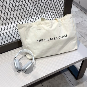 Bolso Tote de lona de gran capacidad de gran tamaño personalizado con asa más ancha y logotipo bordado para promociones - Product Image 1