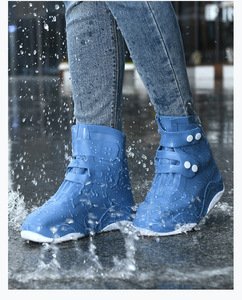 Unisex portatile ispessito resistente all'usura <span class=keywords><strong>antipioggia</strong></span> tubo medio TPE Shoe impermeabile copertura pioggia per esterni stivali - Product Image 3