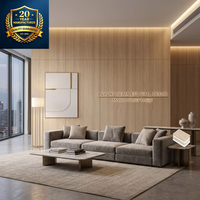 Panel de Pared de Chapa de Madera de PVC, Función Insonorizante, Diseño Moderno, Uso Doméstico, Revestimiento Decorativo Interior, Fondo sin Costuras