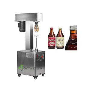 Glass Wine Bottle Pilfer Ropp Aluminum Screw Caps Semi Automatic Sealing Machine Capping Machine