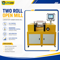 Machine à mélanger le caoutchouc à deux rouleaux ZS-401 pour laboratoire, contrôlée par PLC, pour la recherche et le développement, l'enseignement et la production en petites séries