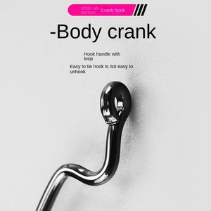 OEM ODM 100 pièces/sac 10 #-5/0 # oeil annelé large espace crochet acier à haute teneur en carbone noir Nickel revêtement eau douce eau salée EWG crochet décalé - Product Image 5