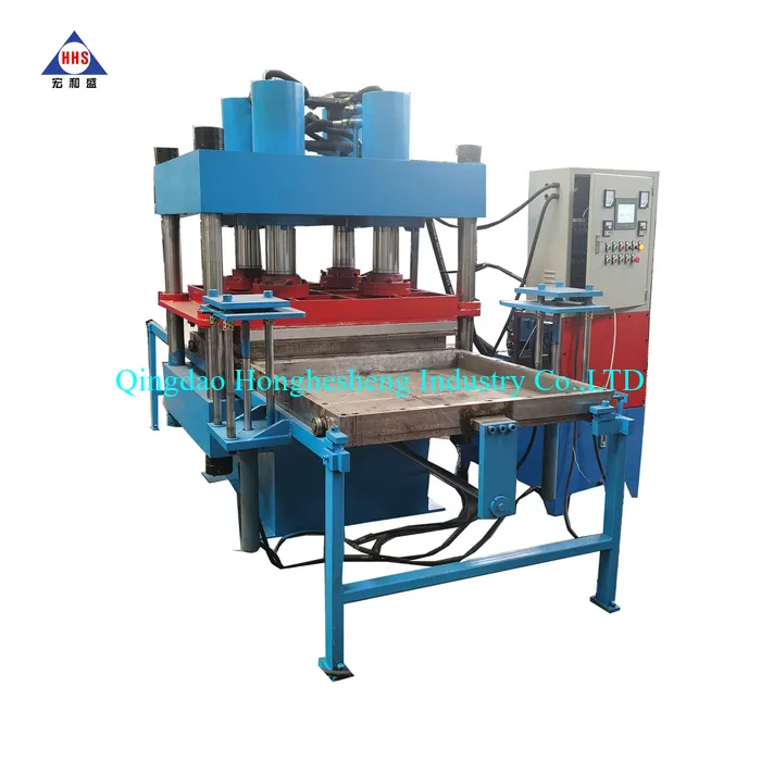 Rubber Flooring Vulcanized / Used Waste Tire Recycling Machine / Rubber Floor Tiles Vulcanizing Press