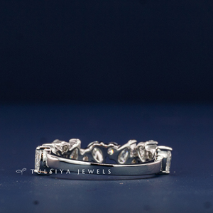 Elegant Yellow Diamond Style <b>Ring</b> for Women 14K White Gold <b>Statement</b> <b>Ring</b> with Side Diamonds Wedding Engagement Gift Jewelry - Product Image 3