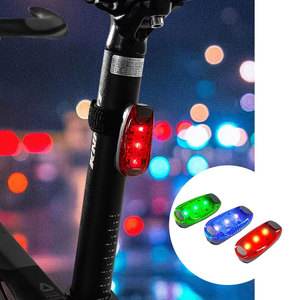 Chạy ngoài trời an toàn ánh sáng xe đạp đi xe đạp 3 chế độ Clip-on dẫn nhấp nháy đèn phản quang cảnh báo đèn pin không thấm nước di động - Product Image 2