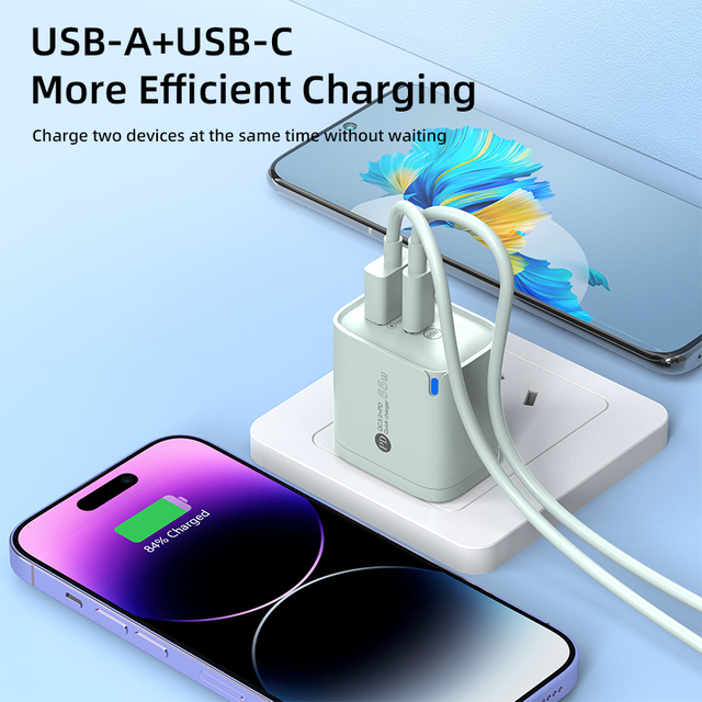 2026 New Electric Wall Charger Type C PD USB 10W 2 Ports Fast Charger Adapter for Phone Earphone US/UK/EU Plug Macaron Color OEM