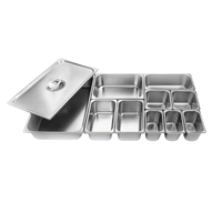 Youmi Cube Gebürstete Matt-Edelstahl 22 Gauge Tiefe Dampftischwanne Anti-Klemm Gewerbliche Gastronomie-Speisewanne 300kg/m Belastbarkeit