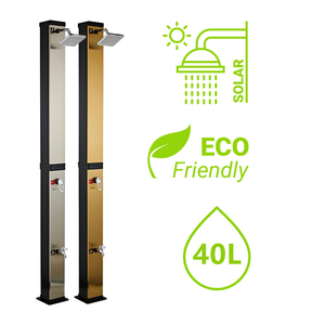 <span class=keywords><strong>Douche</strong></span> <span class=keywords><strong>solaire</strong></span> durable pour <span class=keywords><strong>piscine</strong></span> extérieure et jardin, modèle CYEN 40 L, nouveau design, PVC et acier inoxydable - Product Image 1