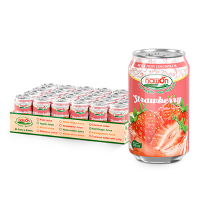 Zumo de fruta y fresa en lata de aluminio con bebidas Nata De Coco Nico Premium Healthy Juice Brand Private Label disponible - Product Image 2