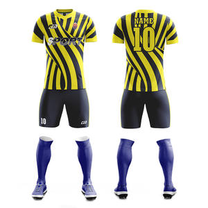 رجل مخصص البوليستر لكرة القدم جيرسي تدريب الكبار مجموعة موحدة الجملة التجفيف السريع شريط وردي يشمل اسم النادي الطباعة - Product Image 3