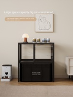 Meuble de rangement moderne pour litière de chat, table d'appoint, abri pour animaux, support anti-éclaboussures de litière pour la décoration intérieure