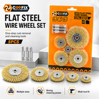 COOFIX Lot de 5 disques abrasifs plats en acier 25-75mm avec 3 mandrins, accessoires pour outils rotatifs, décapage de la rouille
