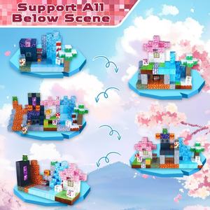 Blocs magnétiques en plastique 150 pièces <span class=keywords><strong>Cubes</strong></span> magnétiques empilables Dark Forest Glacier Castle Building Block Set STEM Montessori Sensory Toys - Product Image 3