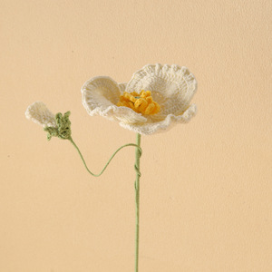 Flores de amapola tejidas a mano Kexiang, ramo artificial de poliéster, decoración de escritorio, regalo de cumpleaños para amigos - Product Image 2