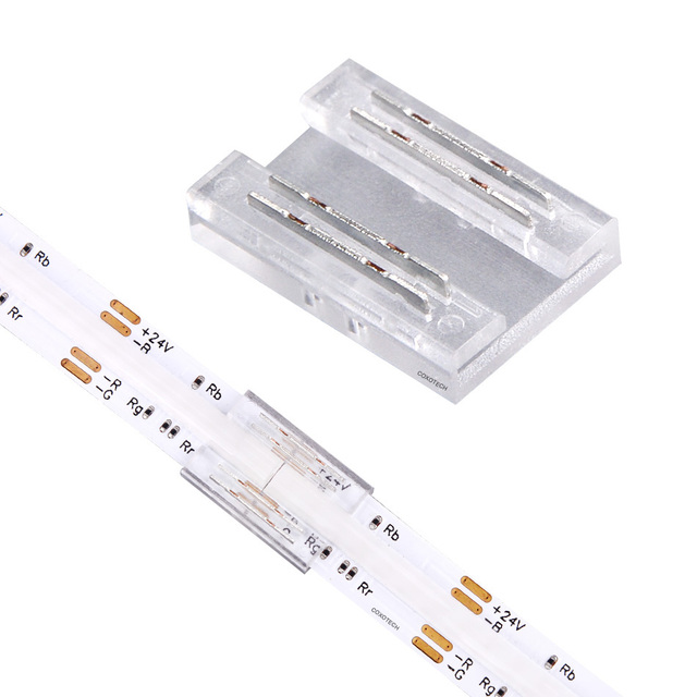 3 Pin 4 Pin COB LED Strip Connector Invisible Solderless Quick Connect for 8mm 10mm 12mm Gapless and Transparent LED Strip