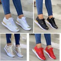 Sepatu wanita baru platform warna senada sepatu olahraga fashion kasual sepatu pasangan umum