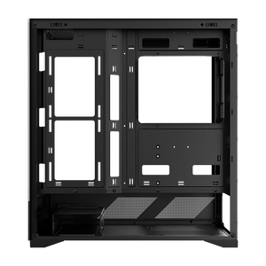 Boîtier de jeu PC AOJIE avec écran LCD, boîtier de jeu ATX de taille moyenne, boîtier de jeu Micro Desk, châssis de boîtier d'ordinateur en verre trempé - Product Image 6